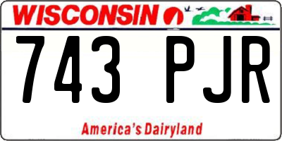 WI license plate 743PJR
