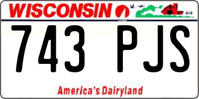 WI license plate 743PJS