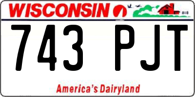 WI license plate 743PJT