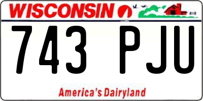 WI license plate 743PJU