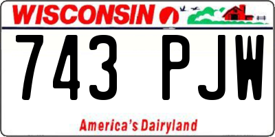 WI license plate 743PJW