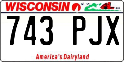 WI license plate 743PJX