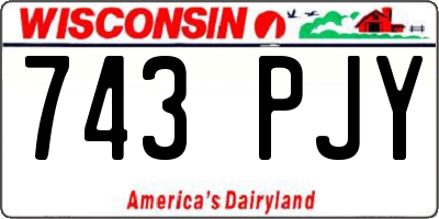WI license plate 743PJY
