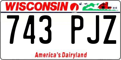 WI license plate 743PJZ