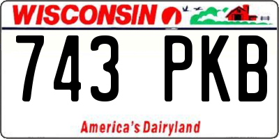 WI license plate 743PKB