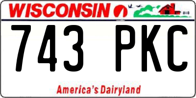 WI license plate 743PKC