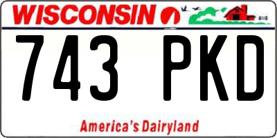 WI license plate 743PKD