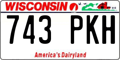 WI license plate 743PKH