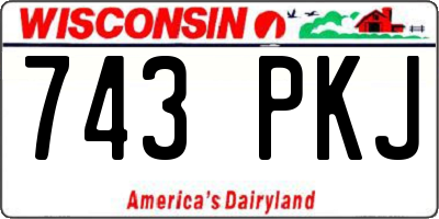 WI license plate 743PKJ