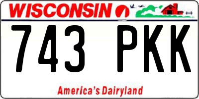 WI license plate 743PKK