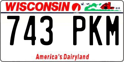 WI license plate 743PKM