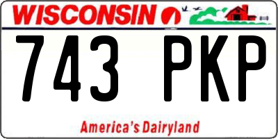 WI license plate 743PKP
