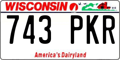 WI license plate 743PKR