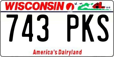 WI license plate 743PKS