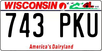WI license plate 743PKU