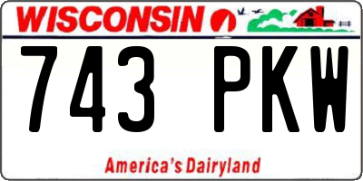 WI license plate 743PKW