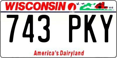 WI license plate 743PKY