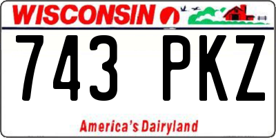 WI license plate 743PKZ