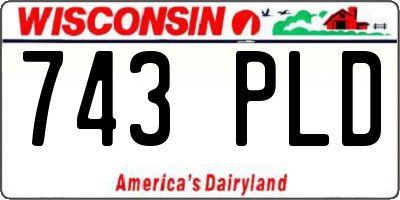 WI license plate 743PLD