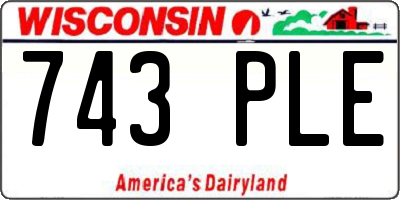 WI license plate 743PLE