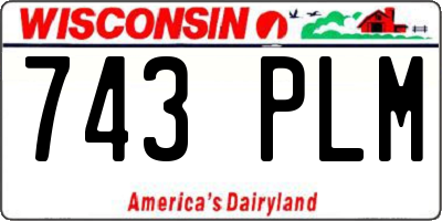 WI license plate 743PLM