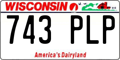 WI license plate 743PLP