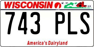 WI license plate 743PLS