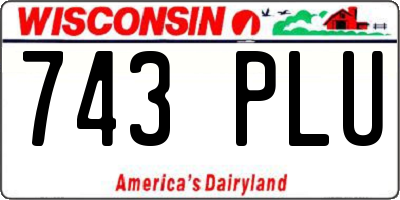 WI license plate 743PLU