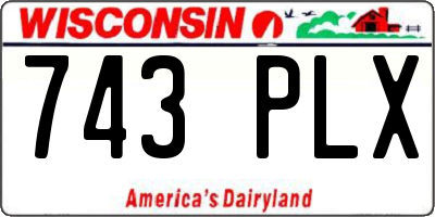WI license plate 743PLX
