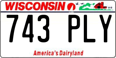WI license plate 743PLY