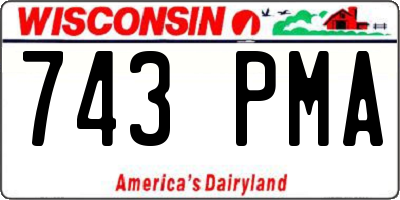 WI license plate 743PMA