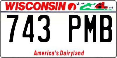 WI license plate 743PMB