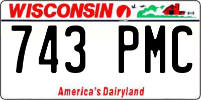 WI license plate 743PMC
