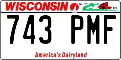 WI license plate 743PMF