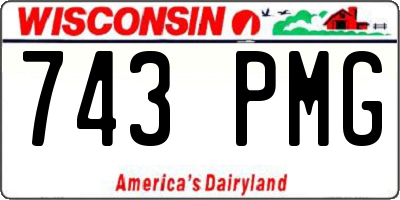 WI license plate 743PMG