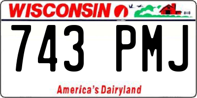 WI license plate 743PMJ