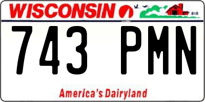 WI license plate 743PMN