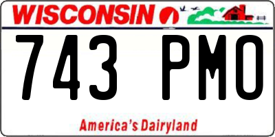 WI license plate 743PMO