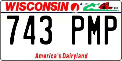 WI license plate 743PMP