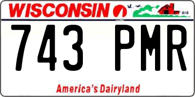 WI license plate 743PMR