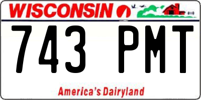 WI license plate 743PMT