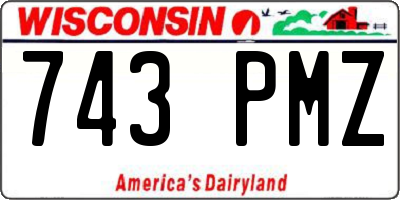 WI license plate 743PMZ