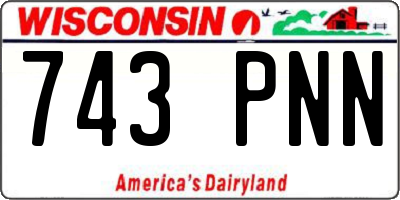 WI license plate 743PNN