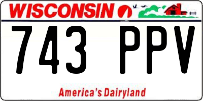 WI license plate 743PPV