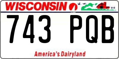 WI license plate 743PQB