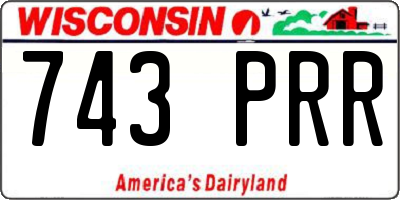 WI license plate 743PRR
