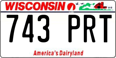 WI license plate 743PRT