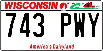 WI license plate 743PWY