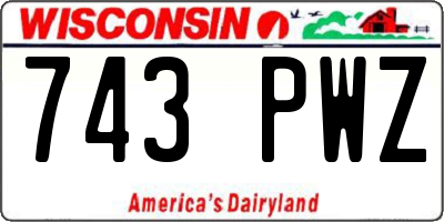 WI license plate 743PWZ
