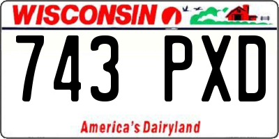 WI license plate 743PXD